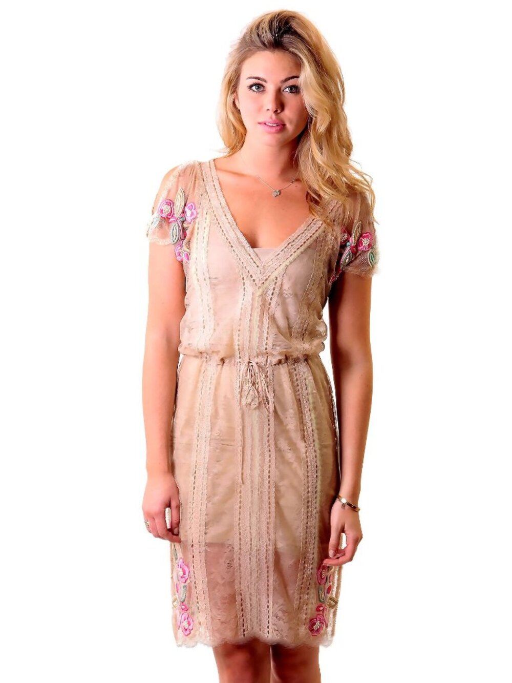 Matthew Williamson Vintage 1920s Flapper Gypsy Lace Embroidered Beaded Dress